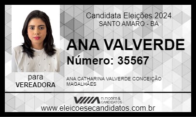 Candidato ANA VALVERDE 2024 - SANTO AMARO - Eleições