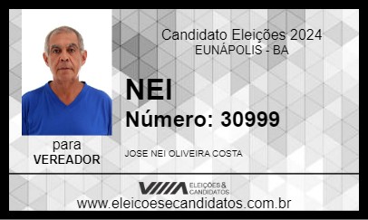 Candidato NEI 2024 - EUNÁPOLIS - Eleições