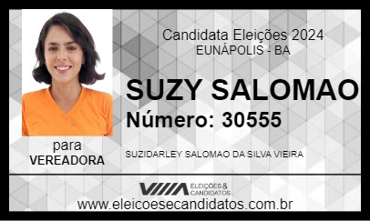 Candidato SUZY SALOMAO 2024 - EUNÁPOLIS - Eleições