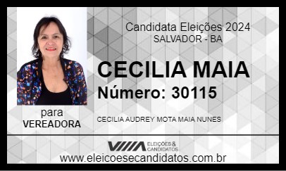 Candidato CECILIA MAIA 2024 - SALVADOR - Eleições