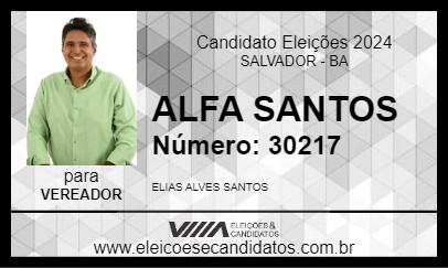 Candidato ALFA SANTOS 2024 - SALVADOR - Eleições