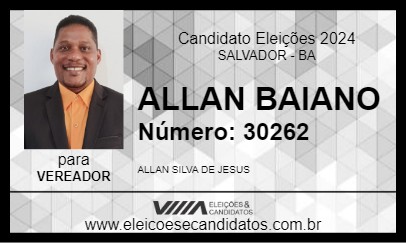 Candidato ALLAN BAIANO 2024 - SALVADOR - Eleições