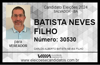 Candidato BATISTA NEVES FILHO 2024 - SALVADOR - Eleições