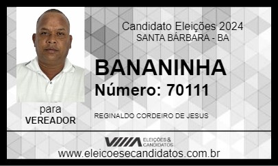 Candidato BANANINHA 2024 - SANTA BÁRBARA - Eleições