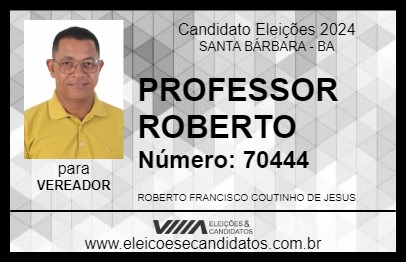 Candidato PROFESSOR ROBERTO 2024 - SANTA BÁRBARA - Eleições