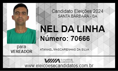 Candidato NEL DA LINHA 2024 - SANTA BÁRBARA - Eleições