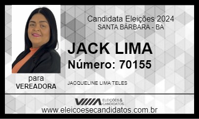 Candidato JACK LIMA 2024 - SANTA BÁRBARA - Eleições