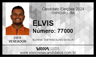 Candidato ELVIS 2024 - ITAPICURU - Eleições