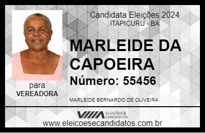 Candidato MARLEIDE DA CAPOEIRA 2024 - ITAPICURU - Eleições