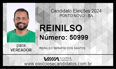 Candidato REINILSO 2024 - PONTO NOVO - Eleições