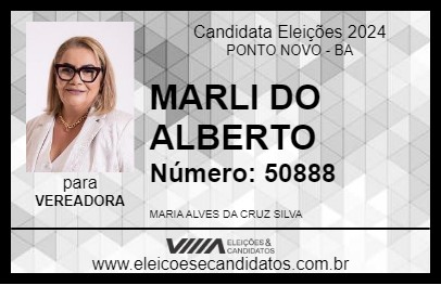 Candidato MARLI DO ALBERTO 2024 - PONTO NOVO - Eleições