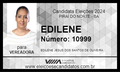 Candidato EDILENE 2024 - PIRAÍ DO NORTE - Eleições