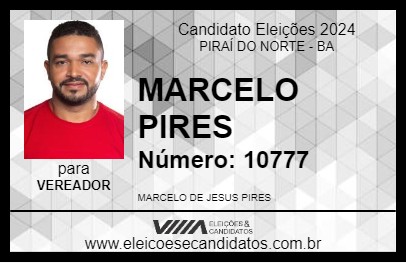 Candidato MARCELO PIRES 2024 - PIRAÍ DO NORTE - Eleições