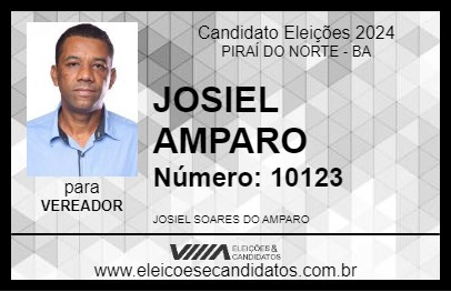 Candidato JOSIEL AMPARO 2024 - PIRAÍ DO NORTE - Eleições