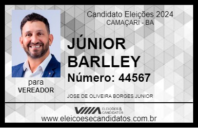 Candidato JÚNIOR BARLLEY 2024 - CAMAÇARI - Eleições