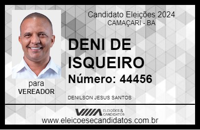 Candidato DENI DE ISQUEIRO 2024 - CAMAÇARI - Eleições