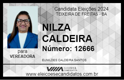 Candidato NILZA CALDEIRA 2024 - TEIXEIRA DE FREITAS - Eleições