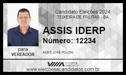 Candidato ASSIS SPORT SOM 2024 - TEIXEIRA DE FREITAS - Eleições