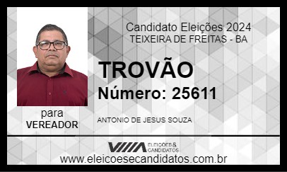 Candidato TROVÃO 2024 - TEIXEIRA DE FREITAS - Eleições