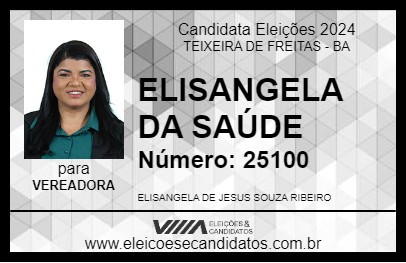 Candidato ELISANGELA DA SAÚDE 2024 - TEIXEIRA DE FREITAS - Eleições