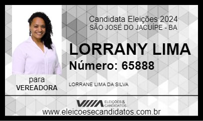 Candidato LORRANY LIMA 2024 - SÃO JOSÉ DO JACUÍPE - Eleições