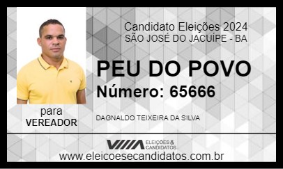 Candidato PEU DO POVO 2024 - SÃO JOSÉ DO JACUÍPE - Eleições