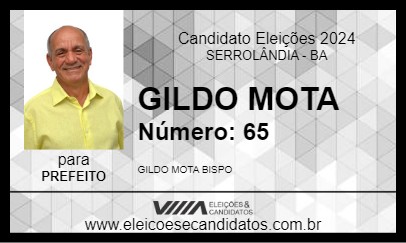 Candidato GILDO MOTA 2024 - SERROLÂNDIA - Eleições