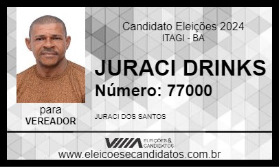 Candidato JURACI DRINKS 2024 - ITAGI - Eleições