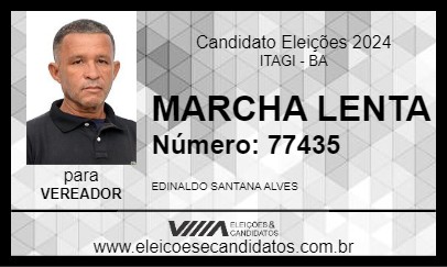 Candidato MARCHA LENTA 2024 - ITAGI - Eleições