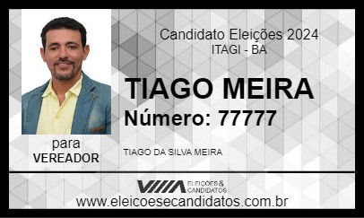 Candidato TIAGO MEIRA 2024 - ITAGI - Eleições