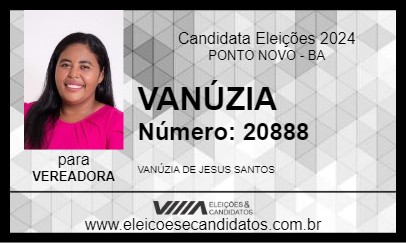 Candidato VANÚZIA 2024 - PONTO NOVO - Eleições