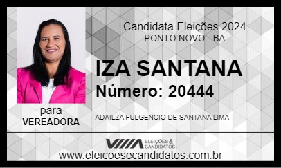 Candidato IZA SANTANA 2024 - PONTO NOVO - Eleições