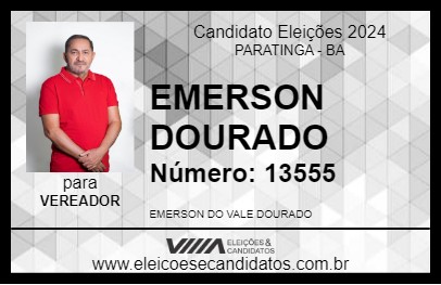 Candidato EMERSON DOURADO 2024 - PARATINGA - Eleições