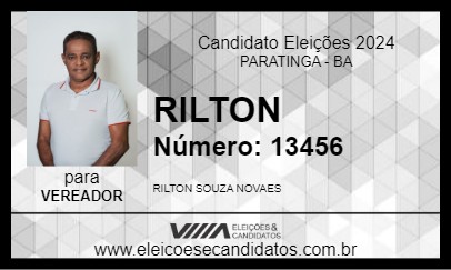 Candidato RILTON 2024 - PARATINGA - Eleições