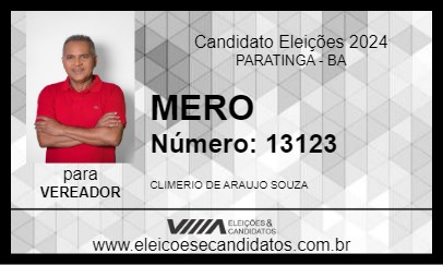 Candidato MERO 2024 - PARATINGA - Eleições