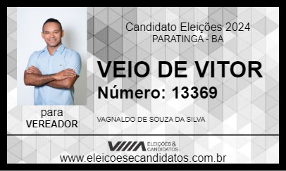 Candidato VEIO DE VITOR 2024 - PARATINGA - Eleições