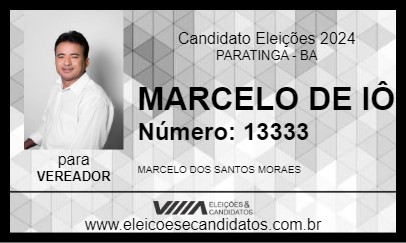 Candidato MARCELO DE IÔ 2024 - PARATINGA - Eleições