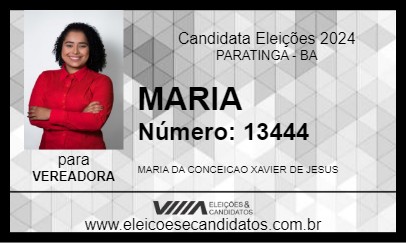 Candidato MARIA 2024 - PARATINGA - Eleições