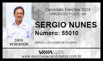 Candidato SERGIO NUNES 2024 - VÁRZEA DO POÇO - Eleições