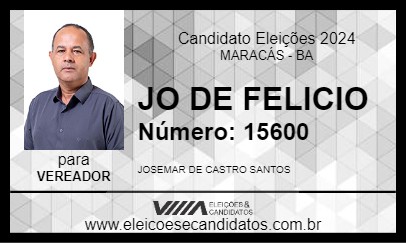 Candidato JO DE FELICIO 2024 - MARACÁS - Eleições