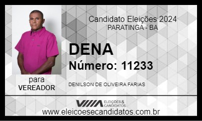 Candidato DENA 2024 - PARATINGA - Eleições