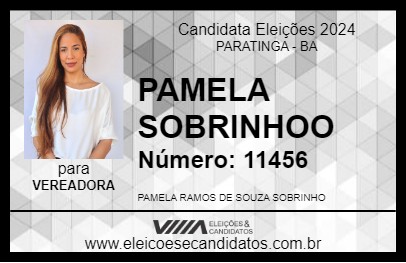 Candidato PAMELA SOBRINHOO 2024 - PARATINGA - Eleições