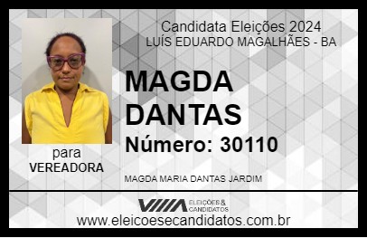 Candidato MAGDA DANTAS 2024 - LUÍS EDUARDO MAGALHÃES - Eleições