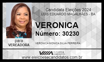 Candidato VERONICA 2024 - LUÍS EDUARDO MAGALHÃES - Eleições