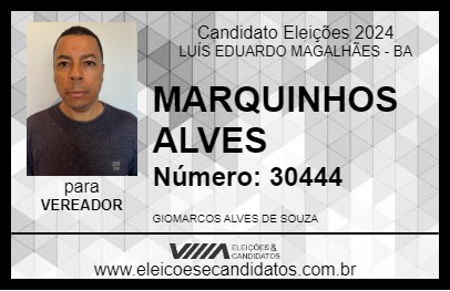 Candidato MARQUINHOS ALVES 2024 - LUÍS EDUARDO MAGALHÃES - Eleições