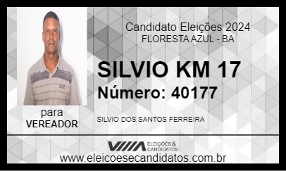 Candidato SILVIO KM 17 2024 - FLORESTA AZUL - Eleições