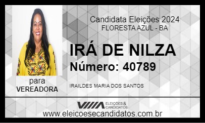 Candidato IRÁ DE NILZA 2024 - FLORESTA AZUL - Eleições