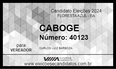 Candidato CABOGE 2024 - FLORESTA AZUL - Eleições