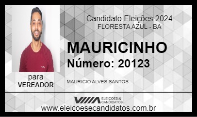 Candidato MAURICINHO 2024 - FLORESTA AZUL - Eleições