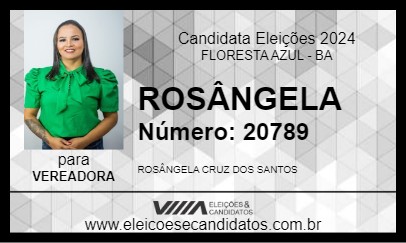 Candidato ROSÂNGELA 2024 - FLORESTA AZUL - Eleições